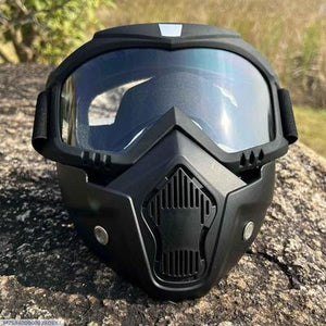 Transparent Glass Durable Black Helmet - 1 Pc Designed for Safety and Comfort