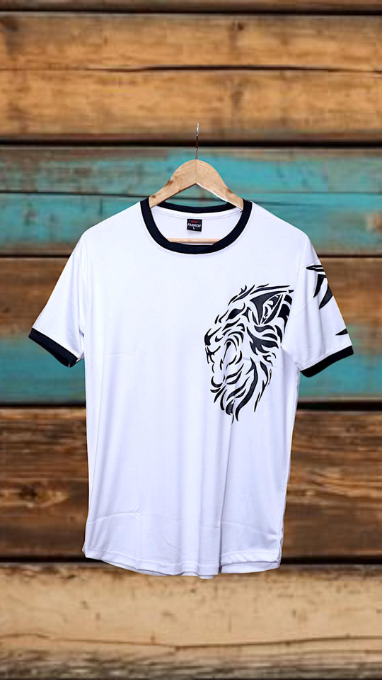 1 Pc Men's Polyester Plain T-Shirt