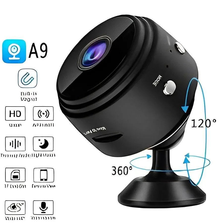 A9 Mini WiFi Camera with Night Vision – Magnetic Wireless Micro Camera with Phone App, HD Video Surveillance, Camcorder for Home Security & Remote Monitoring - Mini Indoor Security Camera