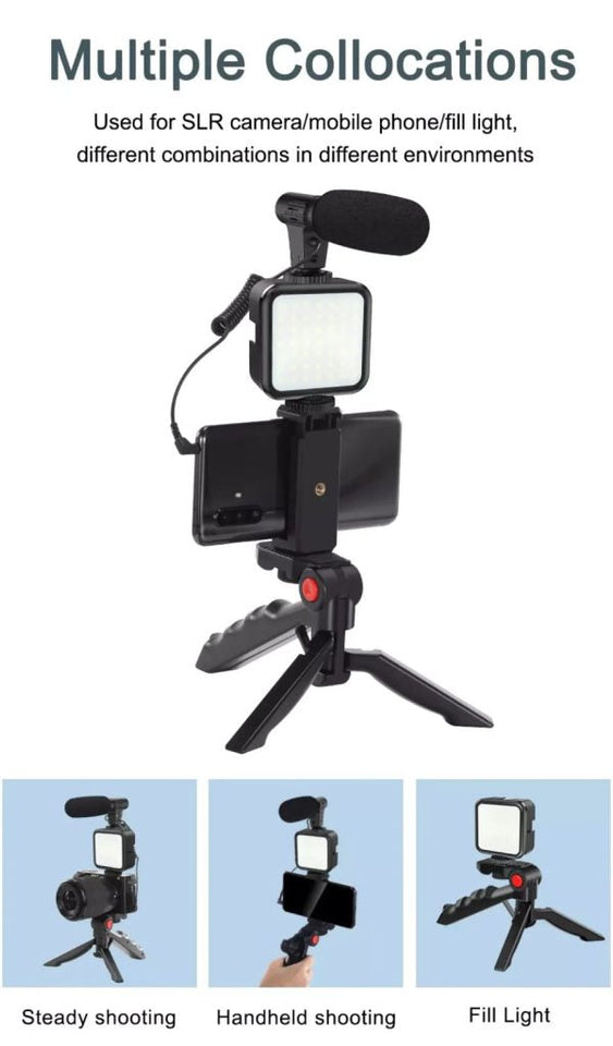 Ay-49 Vlogging Video Making Kit For Smartphone & Camera – Video Recording, Photography & Studio Setup