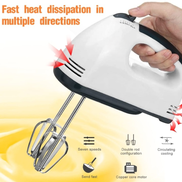 Electric Hand Mixer Beater Machine For Cake, Eggs & Baking – Handheld Egg Beater, Cake Mixer & Small Electric Mixer