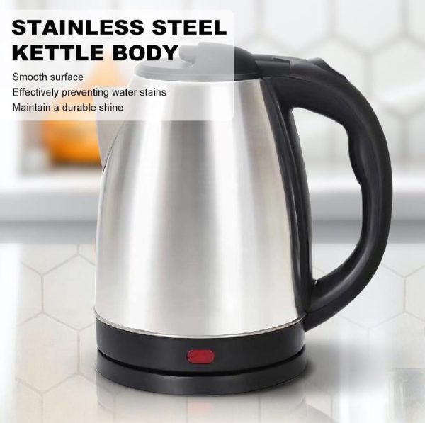 Electric Kettle – Stainless Steel Body – Automatic Instant Heating – 1500 Watts – Water Boiler – High Quality – Kettle For Tea – For Daily Kitchen Use – Essential Kitchen Appliance – Electric Kettle