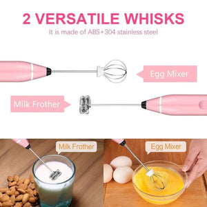 Rechargeable Handheld Milk Frother – 3-speed Electric Coffee Mixer For Latte, Cappuccino, Hot Chocolate & Drinks (random Color)